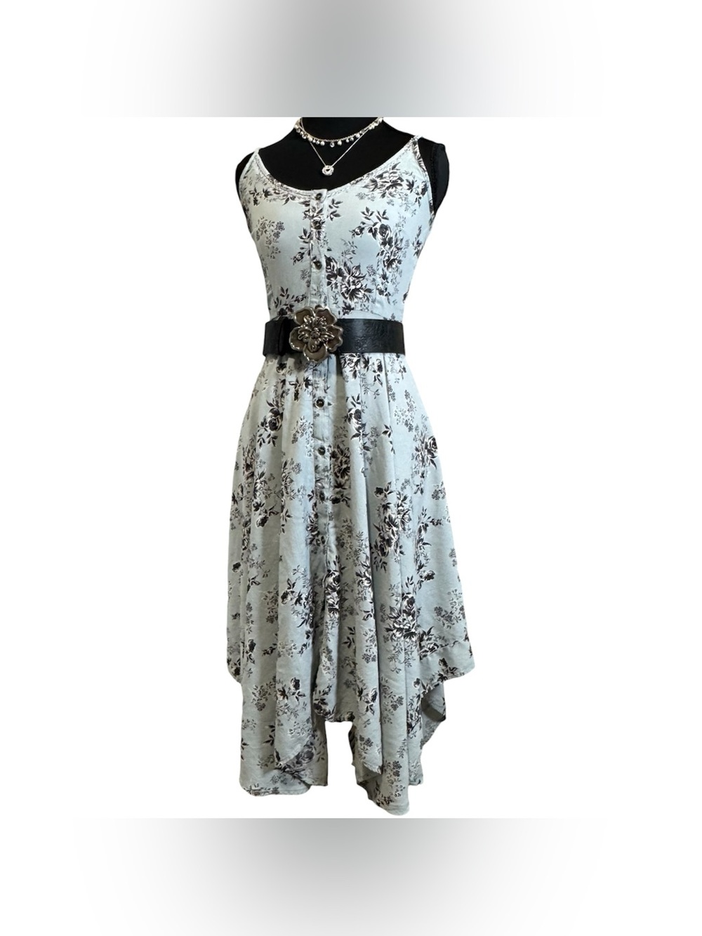 small Angie BootBarn light blue asymmetrical maxi dress